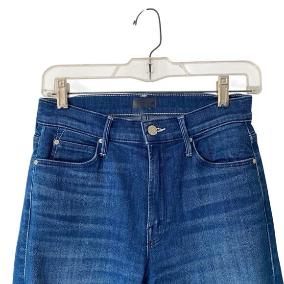 Mother The Mid Rise Dazzler Crop Fray Jeans size 26 - Picture 2 of 9